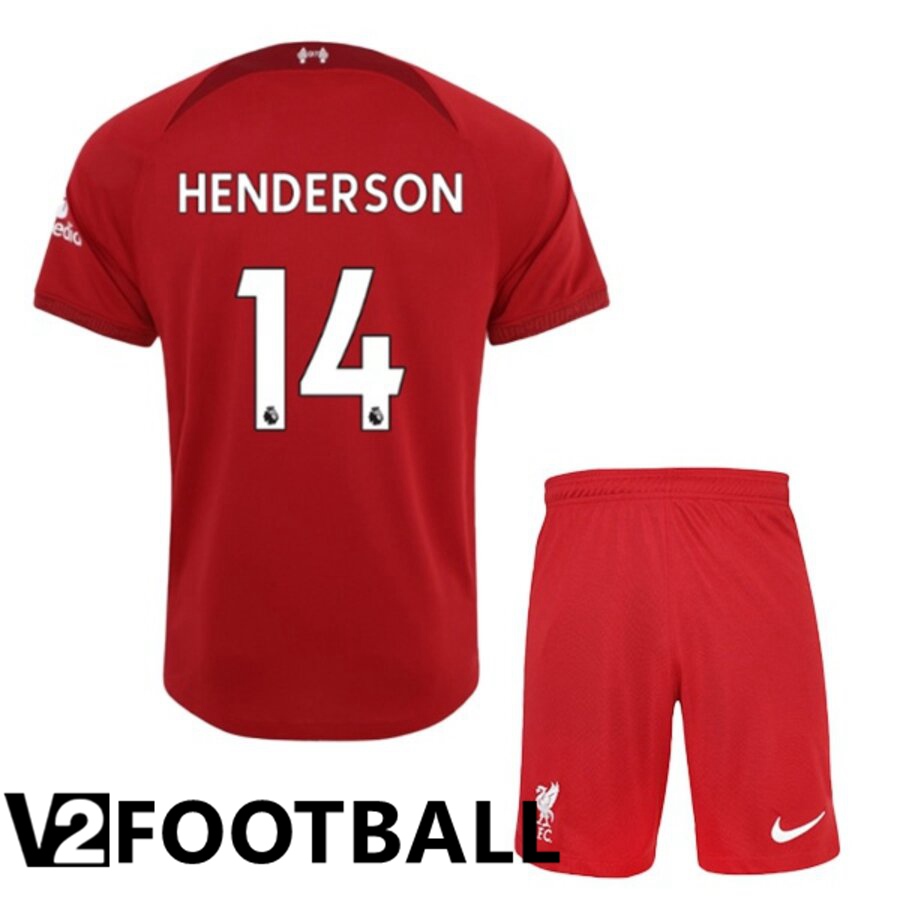 FC Liverpool（HENDERSON 14）Kids Home Shirts 2022/2023