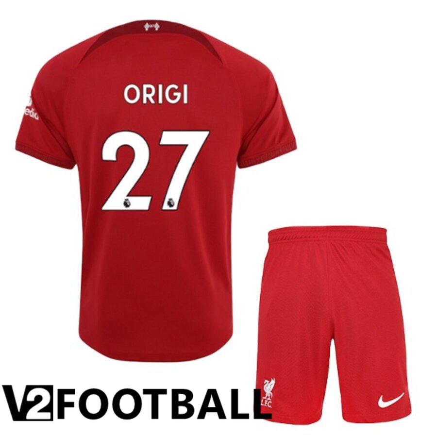 FC Liverpool（DARWIN 27）Kids Home Shirts 2022/2023