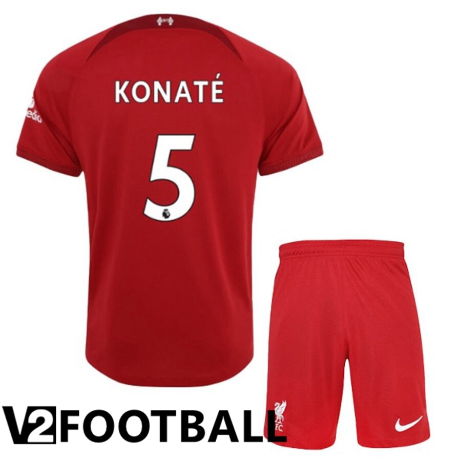 FC Liverpool（KONATE 5）Kids Home Shirts 2022/2023