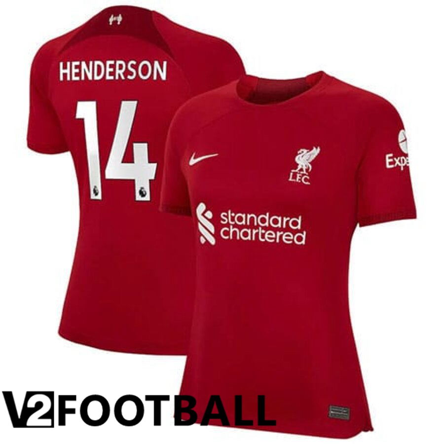 FC Liverpool（HENDERSON 14）Womens Home Shirts 2022/2023