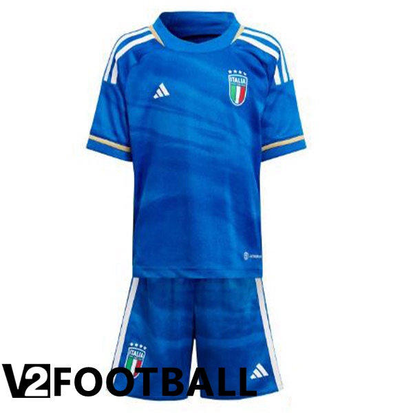 Italy Kids Soccer Jersey Home Blue 2023/2024