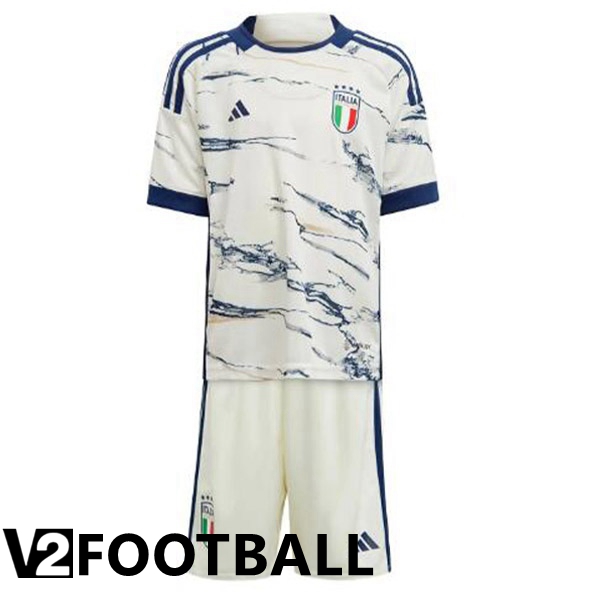 Italy Kids Soccer Jersey Away White 2023/2024