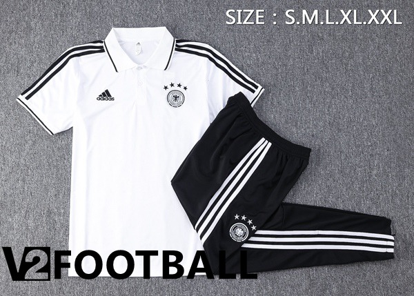 Germany Soccer Polo + Pants White 2023/2024