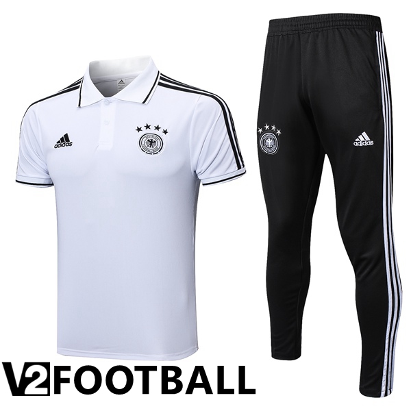 Germany Soccer Polo + Pants White 2023/2024