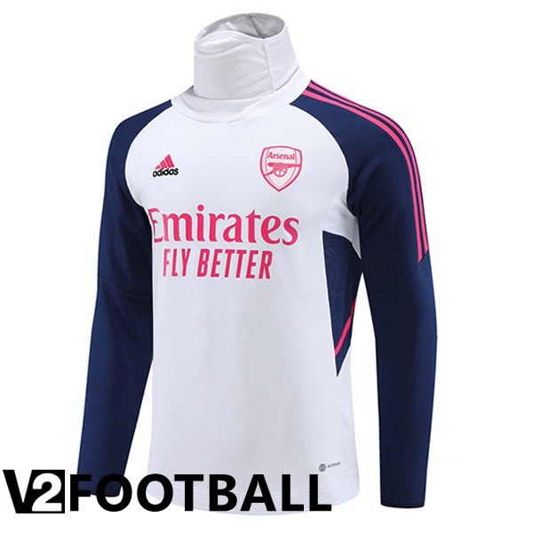 Arsenal High collar Training Sweatshirt White 2023/2024