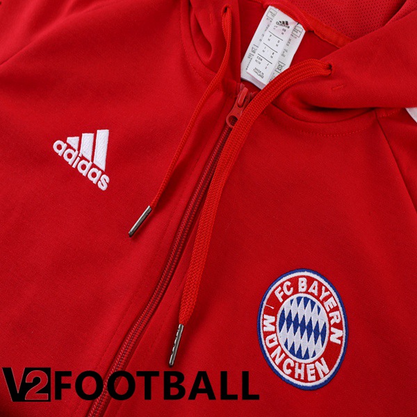 Bayern Munich Training Tracksuit Hoodie Red 2023/2024