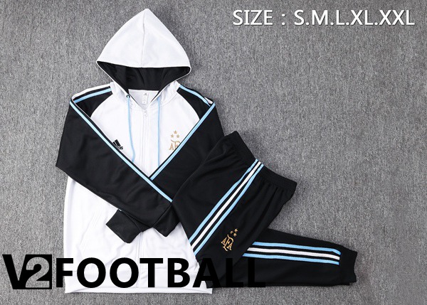 Argentina Training Tracksuit Hoodie White 2023/2024