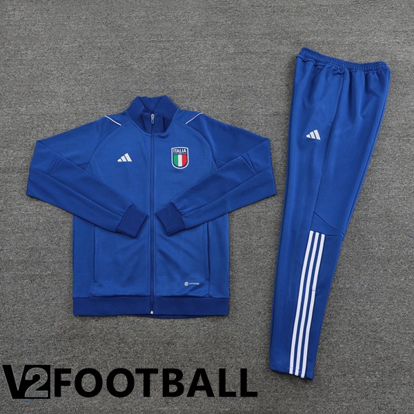 Italy Training Jacket Suit Royal Bluee 2023/2024