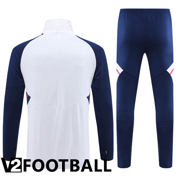 Arsenal High collar Training Tracksuit Suit White 2023/2024