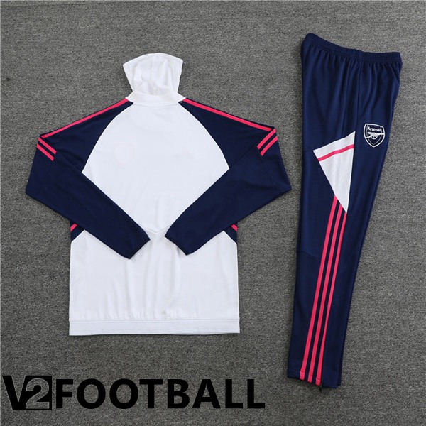 Arsenal High collar Training Tracksuit Suit White 2023/2024