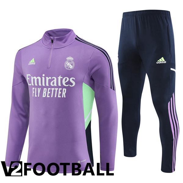 Real Madrid Training Tracksuit Suit Purple 2023/2024