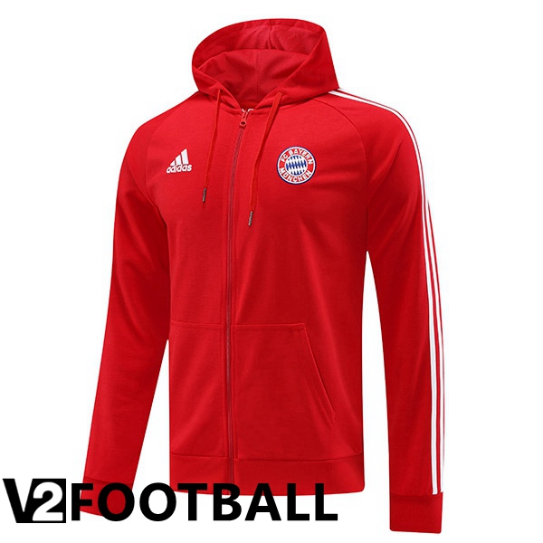 Bayern Munich Training Jacket Hoodie Red 2023/2024