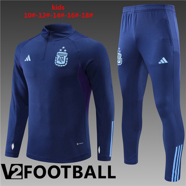 Argentina Kids Training Tracksuit Suit Royal Bluee 2023/2024