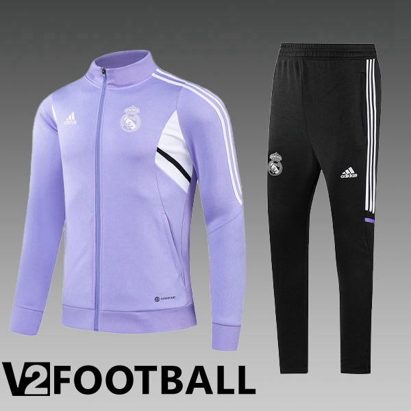 Real Madrid Kids Training Jacket Suit Purple 2023/2024