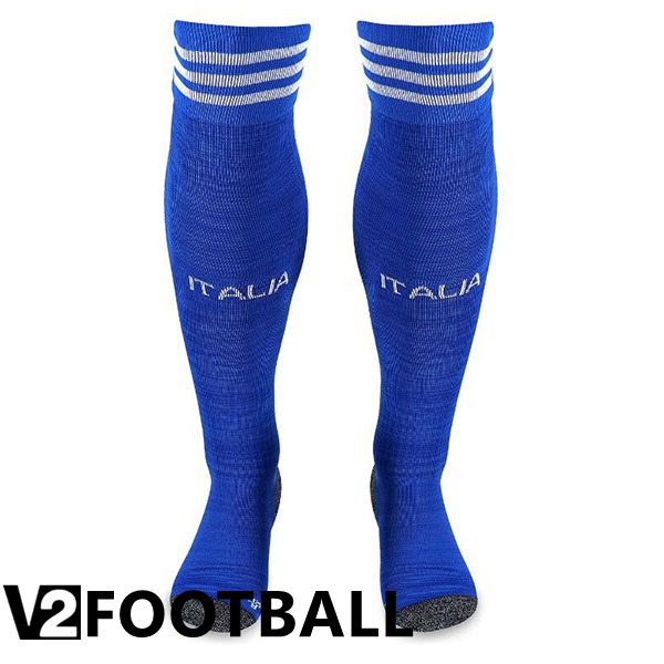 Italy Soccer Socks Home Blue 2023/2024