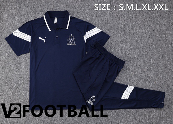 Marseille OM Soccer Polo + Pants Royal Bluee 2023/2024