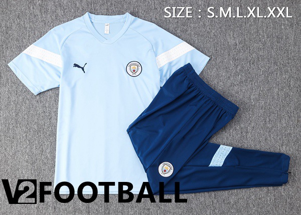 Manchester City Training T Shirt + Pants Blue 2023/2024