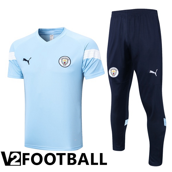 Manchester City Training T Shirt + Pants Blue 2023/2024