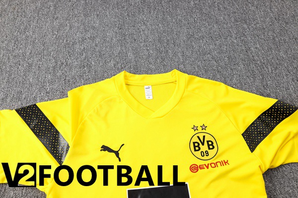 Dortmund BVB Training T Shirt + Shorts Yellow 2023/2024