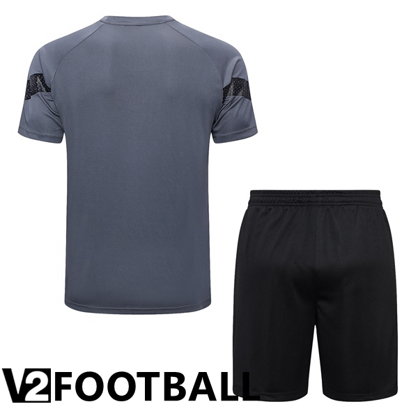 Dortmund BVB Training T Shirt + Shorts Grey 2023/2024