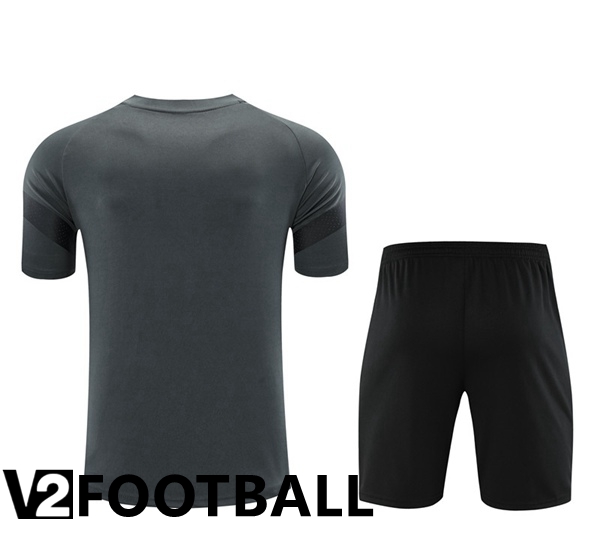 Dortmund BVB Training T Shirt + Shorts Grey 2023/2024