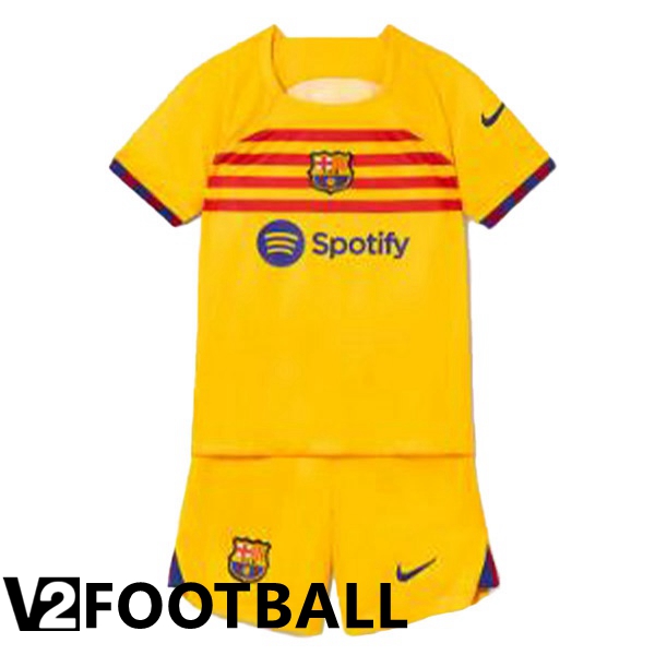 FC Barcelona Kids Soccer Jersey Fourth Yellow 2022/2023