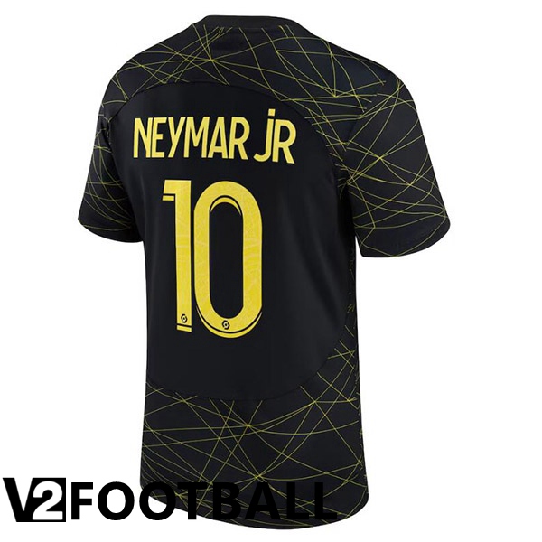 Paris PSG (NEYMAR JR 10) Soccer Jersey Fourth Black 2022/2023