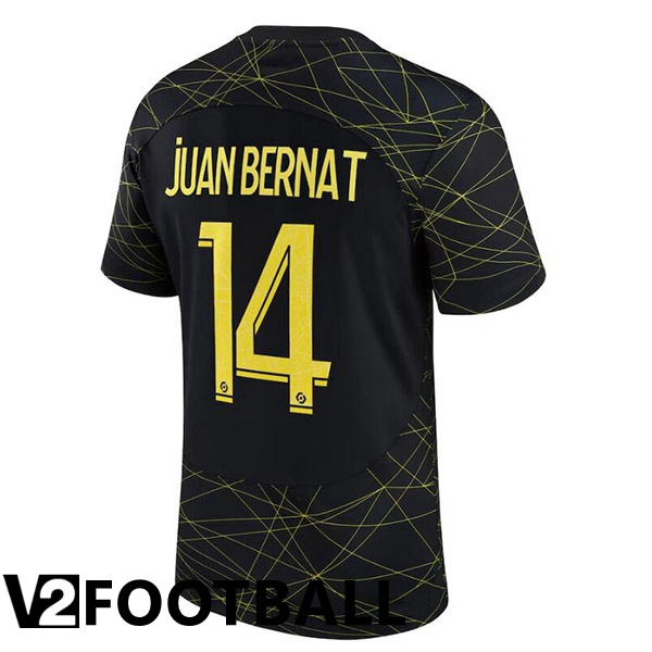 Paris PSG (JUAN BERNAT 14) Soccer Jersey Fourth Black 2022/2023