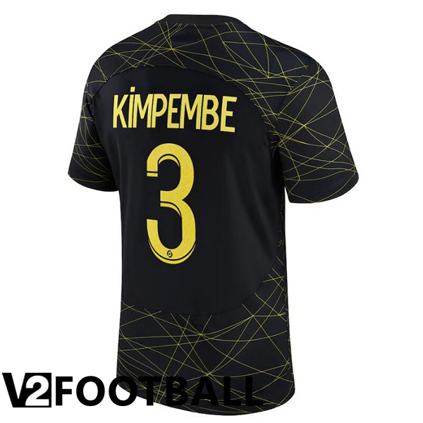 Paris PSG (KIMPEMBE 3) Soccer Jersey Fourth Black 2022/2023