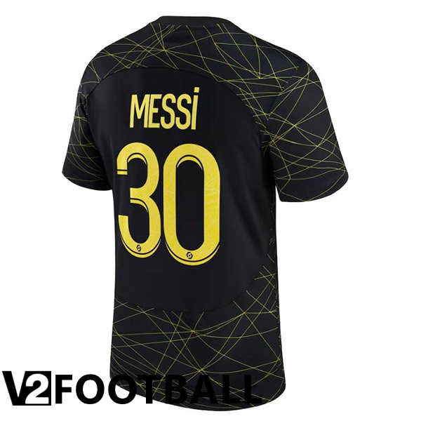 Paris PSG (MESSI 30) Soccer Jersey Fourth Black 2022/2023