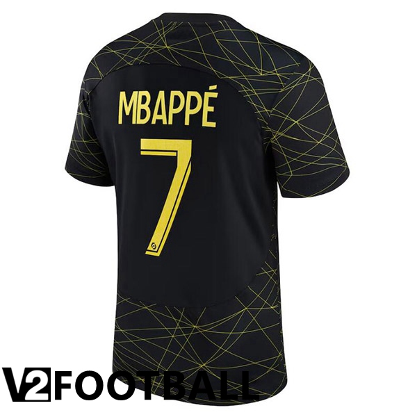 Paris PSG (MBAPPÉ 7) Soccer Jersey Fourth Black 2022/2023