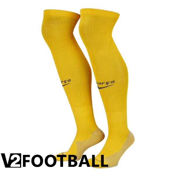 FC Barcelona Soccer Socks Fourth Yellow 2022/2023