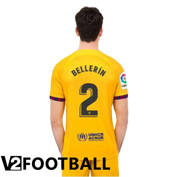 FC Barcelona (BELLERÍN 2) Soccer Jersey Fourth Yellow 2022/2023