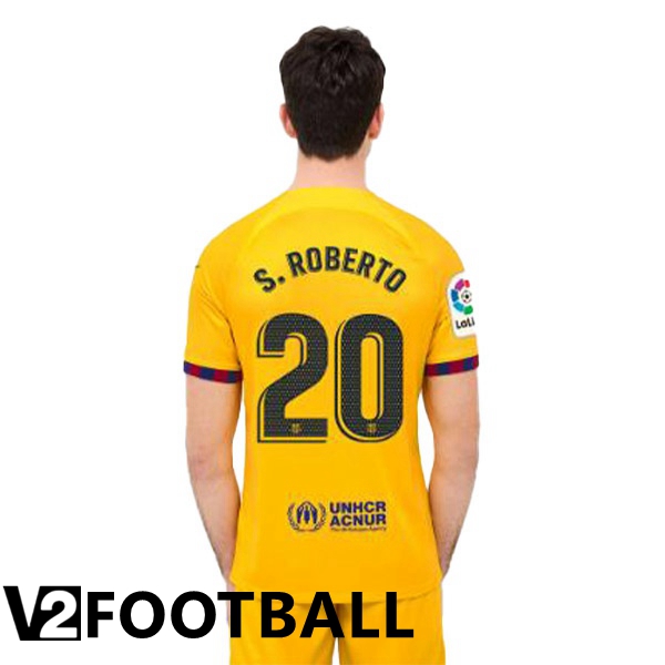 FC Barcelona (S. ROBERTO 20) Soccer Jersey Fourth Yellow 2022/2023