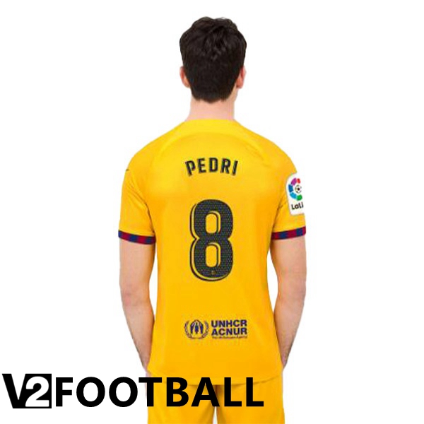 FC Barcelona (PEDRI 8) Soccer Jersey Fourth Yellow 2022/2023