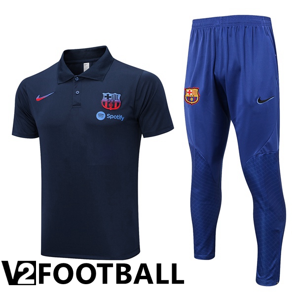 FC Barcelona Soccer Polo + Pants Royal Bluee 2023/2024