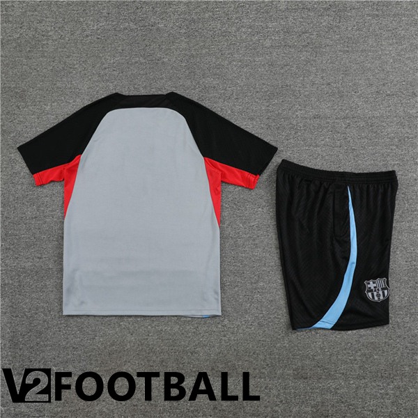 FC Barcelona Training T Shirt + Shorts Grey 2023/2024