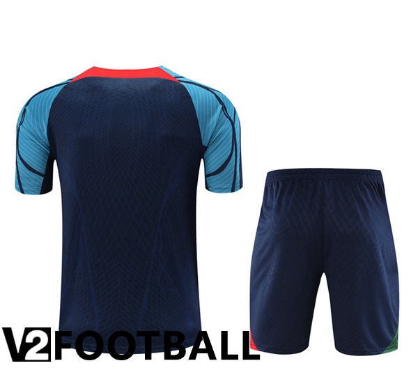 Portugal Training T Shirt + Shorts Black 2023/2024