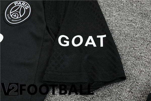 Paris PSG Training T Shirt + Shorts Black 2023/2024