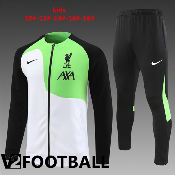 FC Liverpool Kids Training Jacket Suit White Green 2023/2024