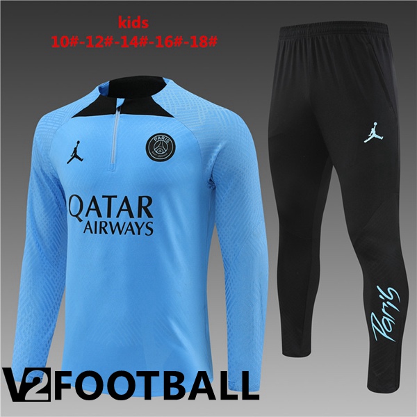 Paris PSG Kids Training Tracksuit Suit Blue 2023/2024