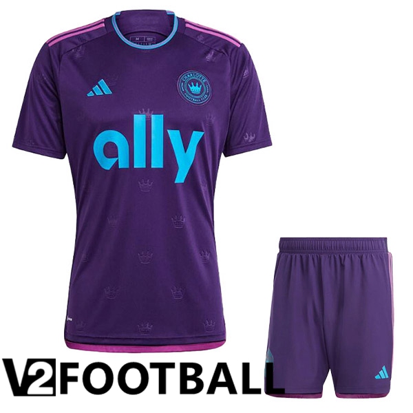 Charlotte FC Kids Soccer Jersey Away Purple 2023/2024