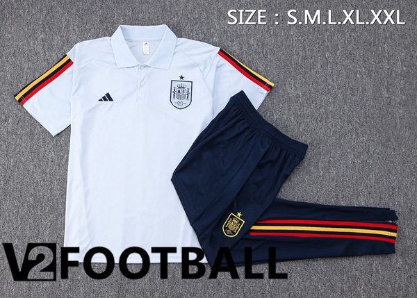 Spain Soccer Polo + Pants Blue 2023/2024