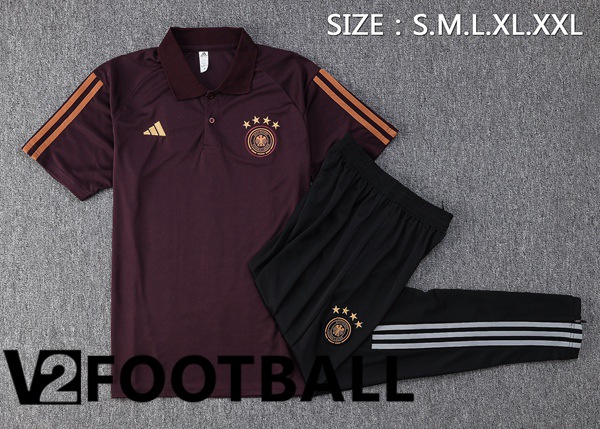 Germany Soccer Polo + Pants Brown 2023/2024