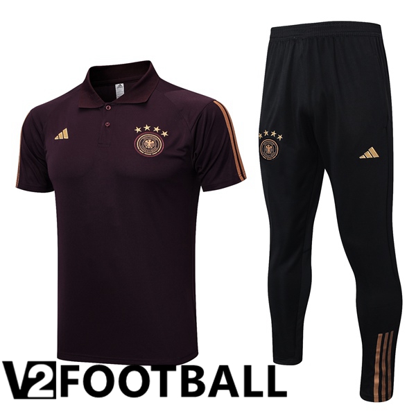 Germany Soccer Polo + Pants Brown 2023/2024