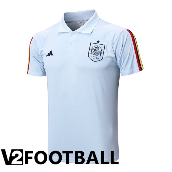 Spain Soccer Polo Blue 2023/2024
