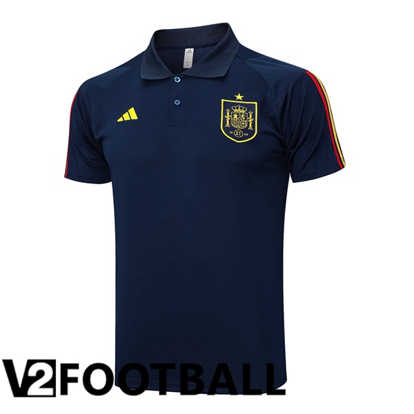 Spain Soccer Polo Royal Blue 2023/2024