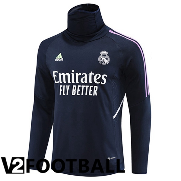 Real Madrid High collar Training Sweatshirt Royal Blue 2023/2024