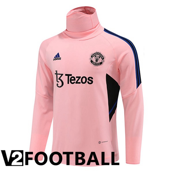 Manchester United High collar Training Sweatshirt Pink 2023/2024
