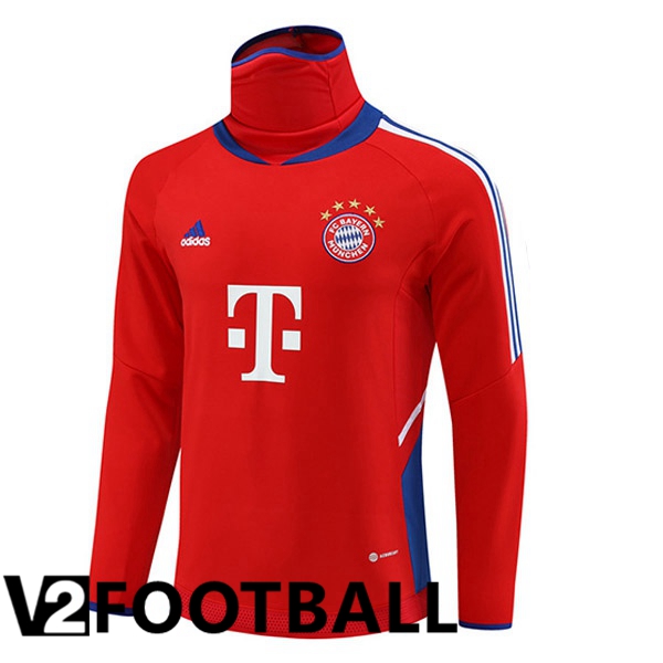 Bayern Munich High collar Training Sweatshirt Red 2023/2024